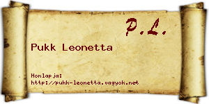 Pukk Leonetta névjegykártya